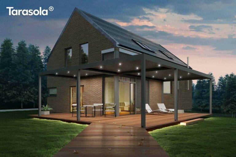 Eine Tarasola Terrassenüberdeachung von Meinlamellendach.de ist nicht nur eine moderne Version des Sonnenschutz, sondern sind auch wetterbeständig.