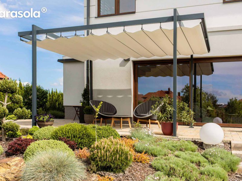 Terrassendach mit Lamellen